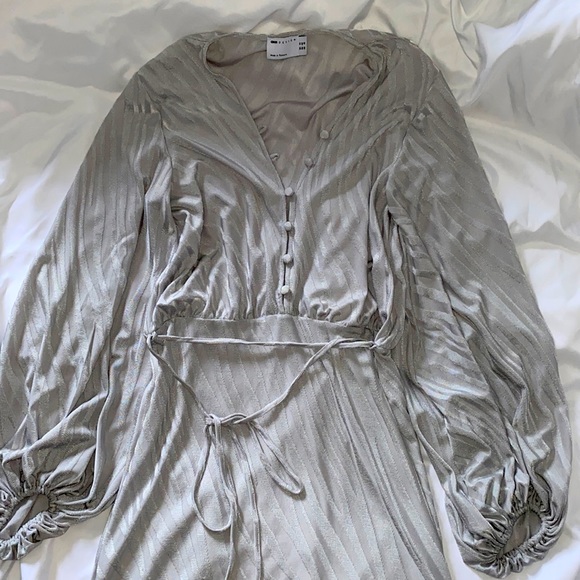 Asos grey zebra stripe mini dress - Picture 1 of 3